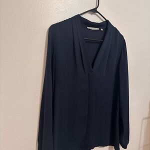 Violet & Claire Deep Blue Blouse